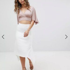 ASOS DESIGN tailored occasion fishtail midi skirt